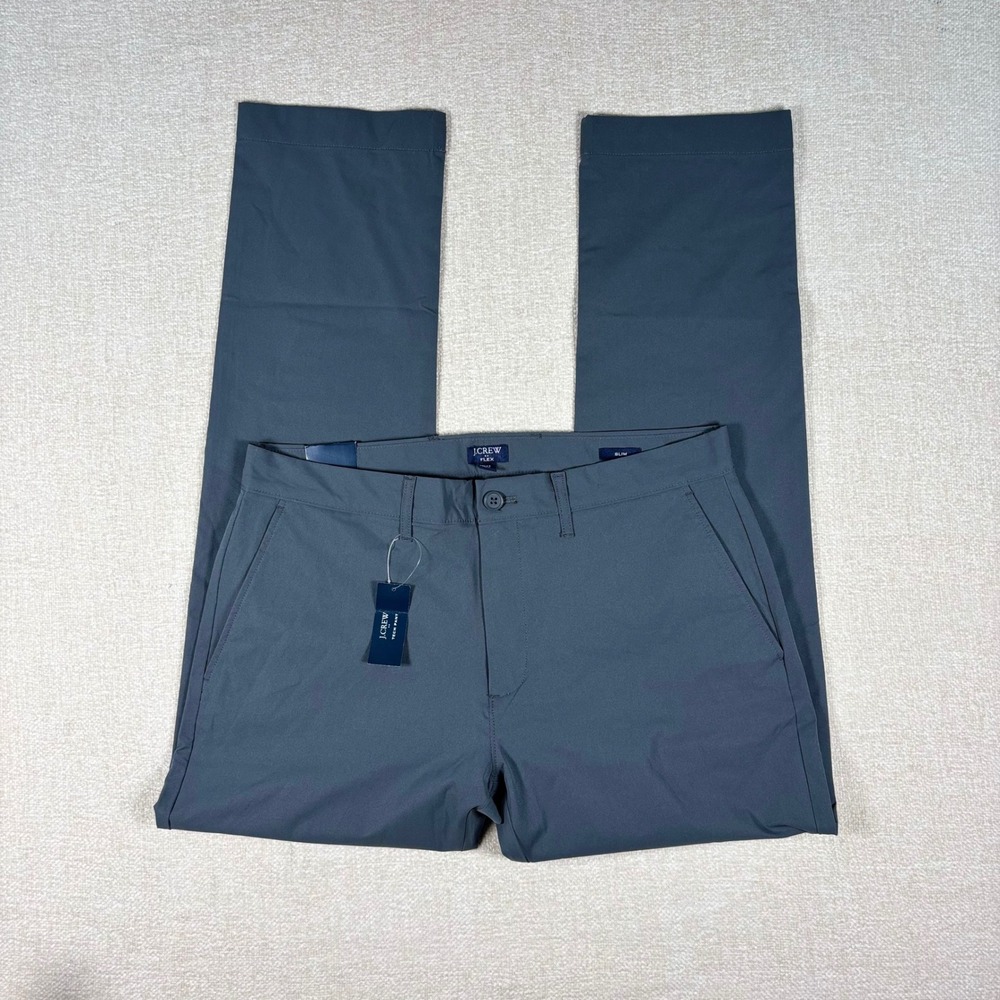J.Crew Flex Tech Pants Mens 32x30 Slim Fit Charcoal Gray Performance Trousers